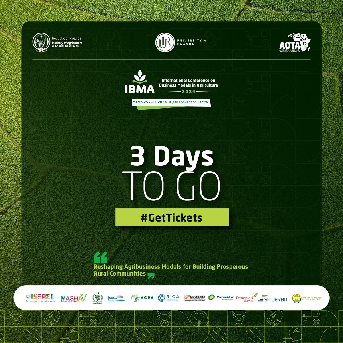 3 days to Impact! Brace for #Positive #Impact on:

#Agriculture #Agribusiness #Agricultural #Valuechains 
#AgricultureasaBusiness #AgriTech  #ruraldevelopment 

IBMA is a rising tide that's lifting all properly align boats. Get aligned!