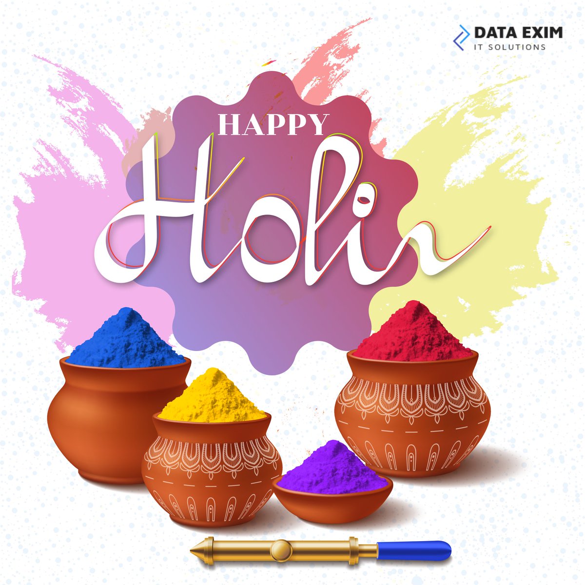 #HappyHoli from #DataEximIT! May this vibrant festival bring joy, prosperity, and colorful memories to your life. Wishing you and your loved ones a celebration filled with laughter, love, and endless happiness. Have a safe and #colorfulHoli!