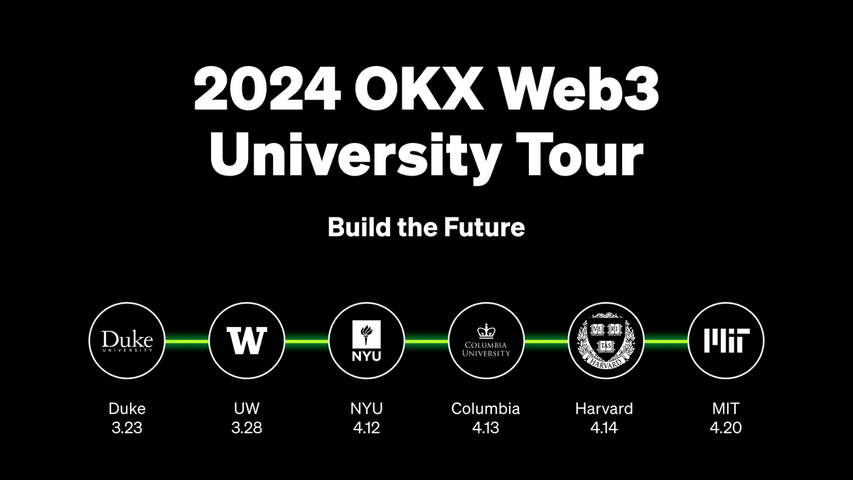 wallet's tweet photo. Announcing the next stops of our #OKXWeb3 University Tour! 📚

We're proud to pioneer blockchain innovation with top university accelerators on technologies such as AA wallets, MPC, &amp; ZK-proofs. 

🤝 Join us as we shape the future of Web3 together with the next gen of builders! https://t.co/fHSpWSPgLB