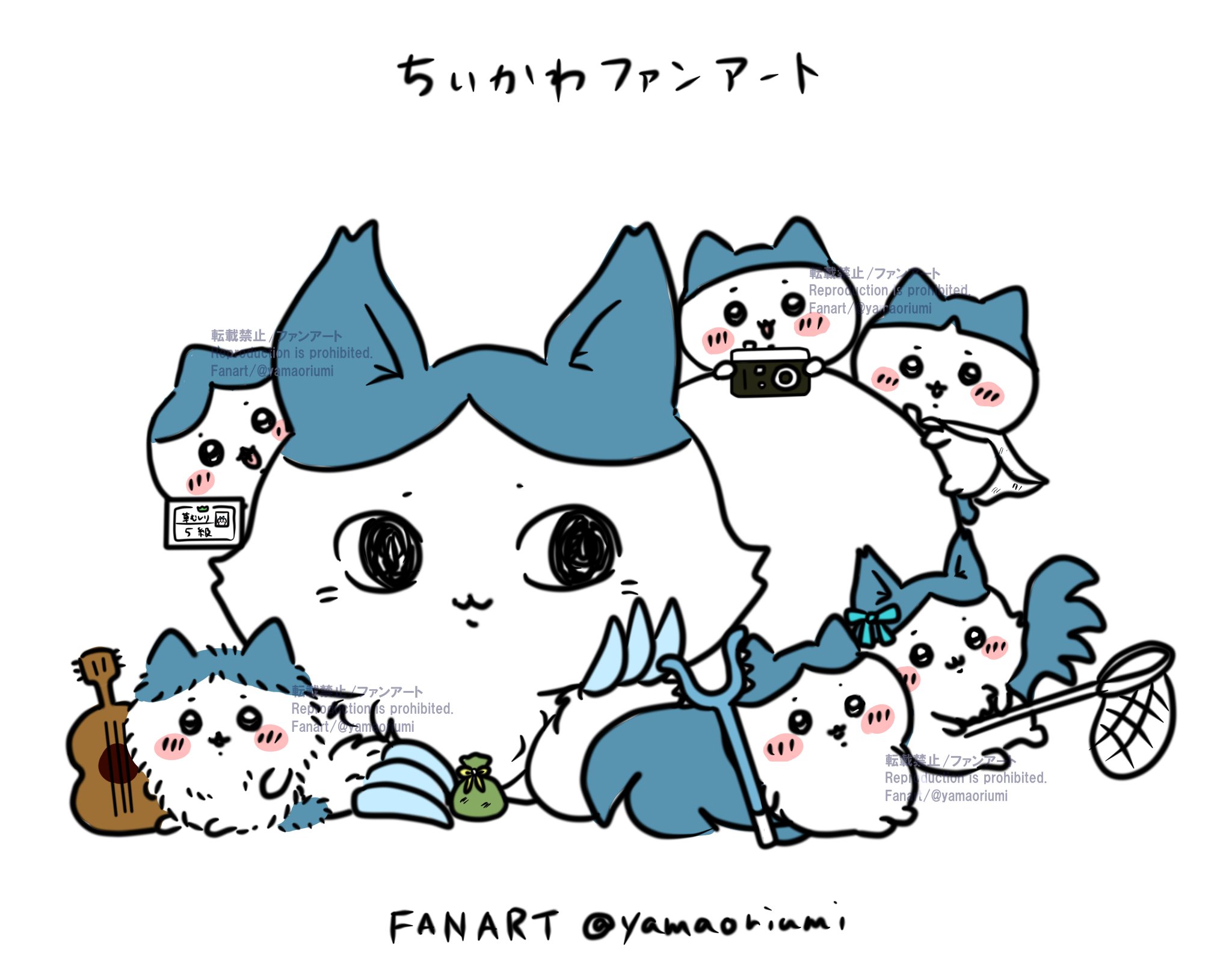 ハチワレ大ファン ちいかわ ジェリーカラーハンディファン（ハチワレ） | ちいかわ