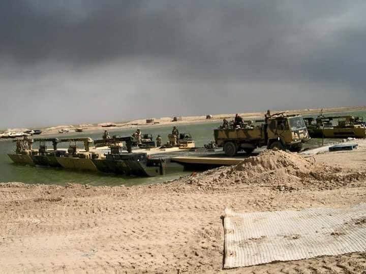 21 years ago (!), 412 Tp of 23 Amph Engr Sqn crossed the border from Kuwait into Iraq. 

23 Amphibious Engr Sqn provides the only wide wet-gap crossing capability in the British Army. Equipped with the  M3 Amphibian, which can be used in varying numbers to construct either