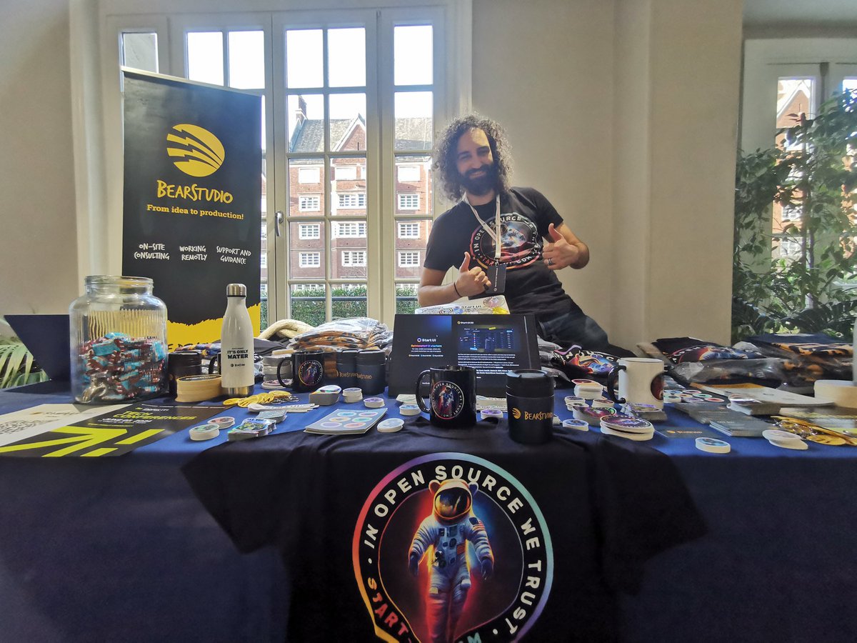 Stand for <a href="/_BearStudio/">BearStudio</a> and <a href="/startui_/">🚀 Start UI</a> is ready for #reactparis 😛
👋 Come say hello, we have (some) goodies 😅
Thanks <a href="/BeJS_/">React Paris Conf' -by- BeJS</a> for this event ❤️