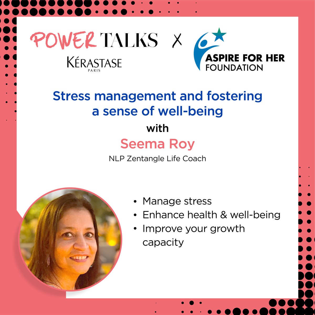 Struggling to balance professional growth & personal wellness? Welcome to Kérastase's session on The Art of Balance. Join Rashmee Bandela & Seema Roy as they take you through the need for time & stress management &teach you the tools to master these skills.zoom.us/meeting/regist…