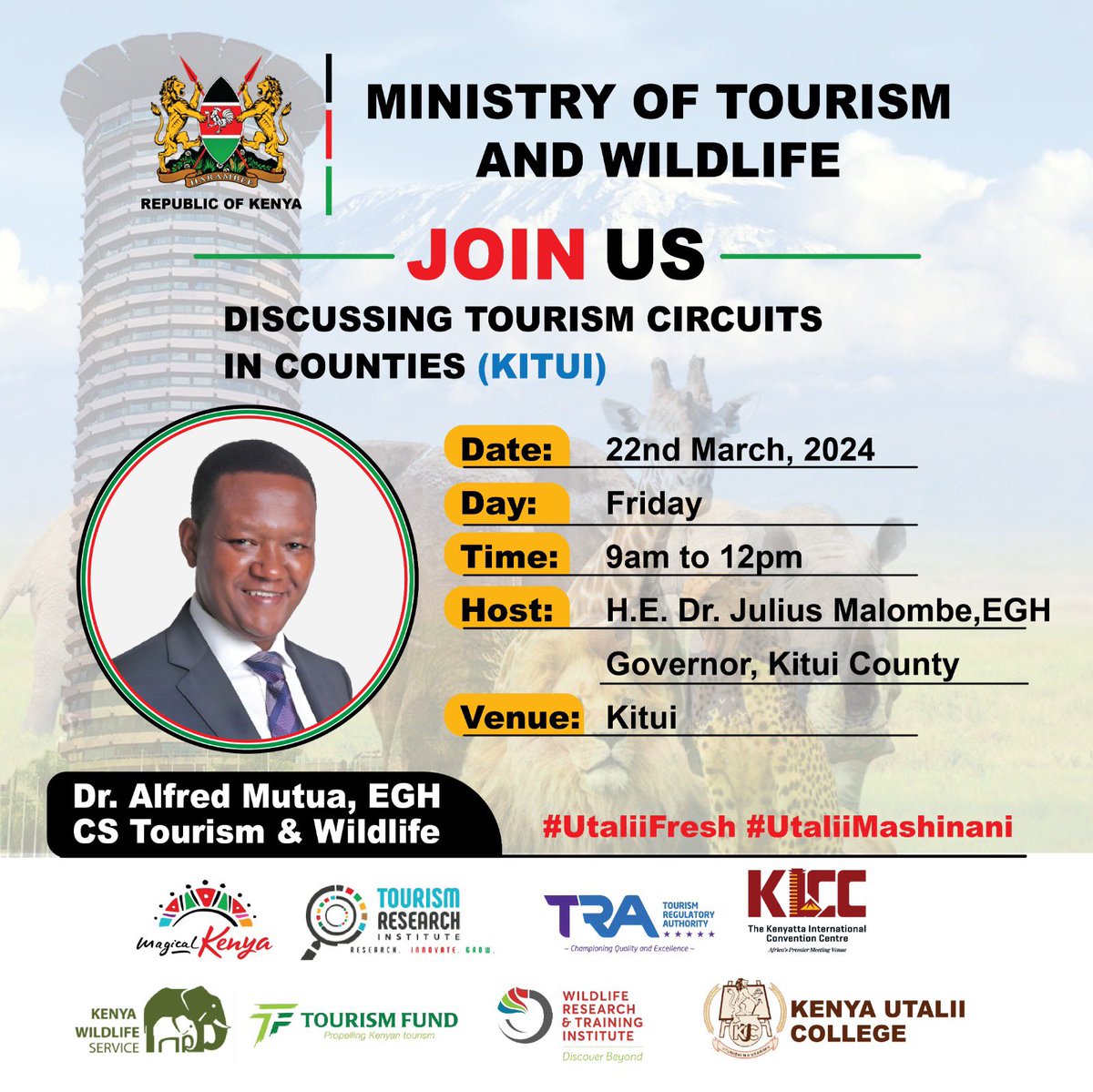 Join me today as I continue my Utalii fresh tour in Kitui County, focusing on mapping out Tourism Circuits in collaboration with Governor H.E. Dr. Julius Malombe. We'll delve into strategies to enhance tourism experiences and promote local attractions. Mbele Iko sawa.…