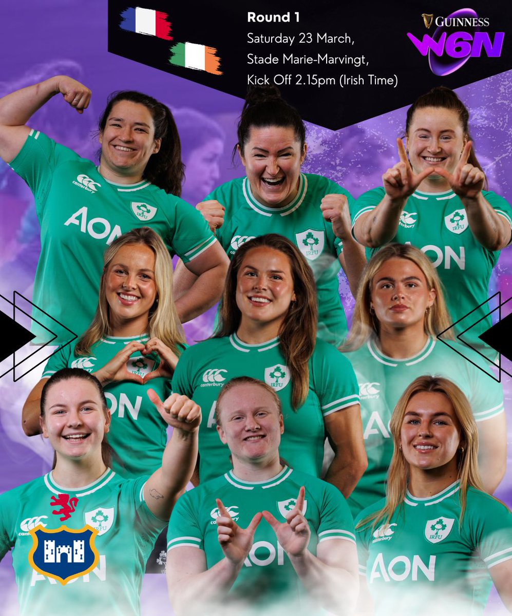 Delighted to see 9 of our Rock crew make the first @Womens6Nations trip to France this weekend. Absolutely delighted for the girls and very proud to see them flying the Rock colours on the International stage. Best of luck on Saturday to all the girls in green! ☘️🇮🇪