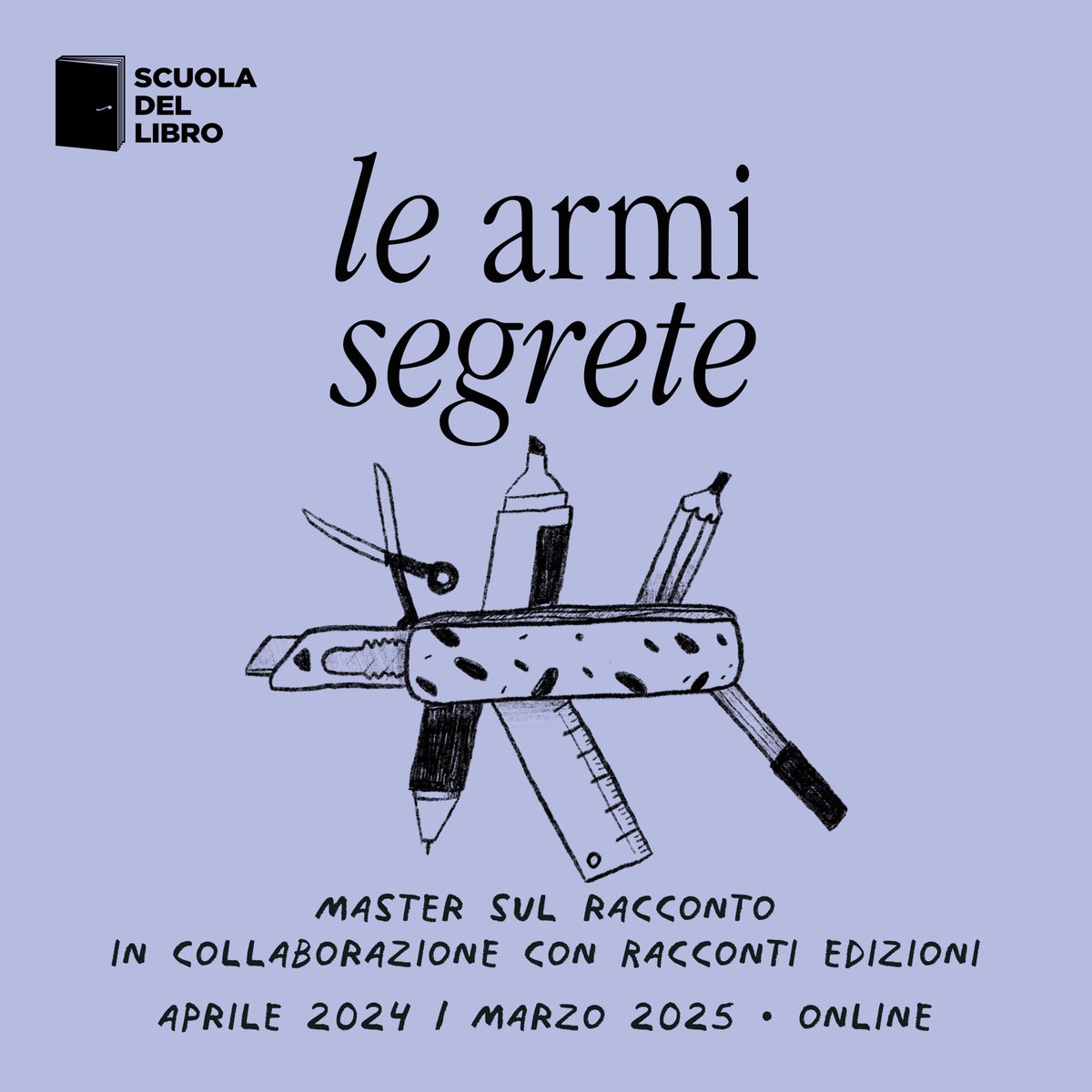 Ultimi giorni per inviare la tua candidatura: vuoi provare? Un master sulla forma breve, a cura di @RaccontiEd. Per saperne di più: 👉bit.ly/masterracconto 📩info@scuoladellibro.it ☎️ 3519279552