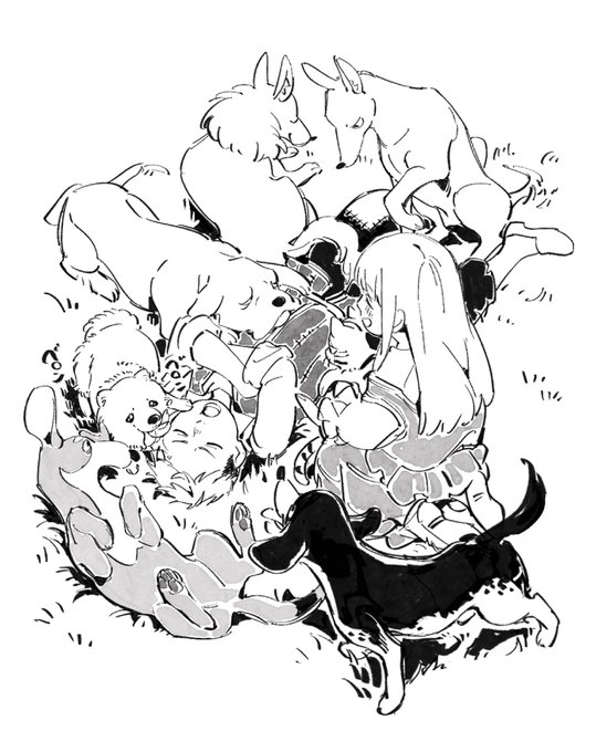これはダンジョン飯11話、12話のコンテの表紙に描かせていただいていた絵です。
動画内にも使っていただいております🙏
2クールめもずっとおもしろいのでぜひ観てください! 