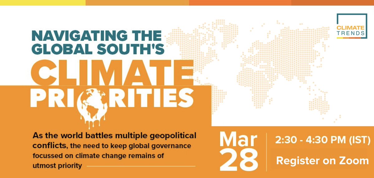 Join us for a webinar on the global south-south dialogue with speakers from India 🇮🇳, Brazil 🇧🇷, Indonesia 🇮🇩, & South Africa 🇿🇦! – G20 dialogues with India and Brazil – Evaluating JET-Ps and finance with Indonesia and SA March 28th, 2:30 IST Register👉 us06web.zoom.us/webinar/regist…