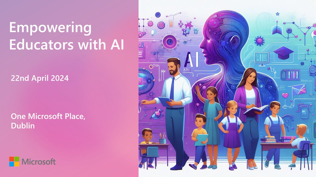 The countdown is on for @MS_eduIRL's Empowering Educators with AI event!🪄 Join the team for a day of learning and collaborating on all things M365, Copilot, MIEE and Showcase Schools! Check out the full agenda here ⬇️lnkd.in/e3PrTmmh Register ⬇️ bit.ly/43s2M6C