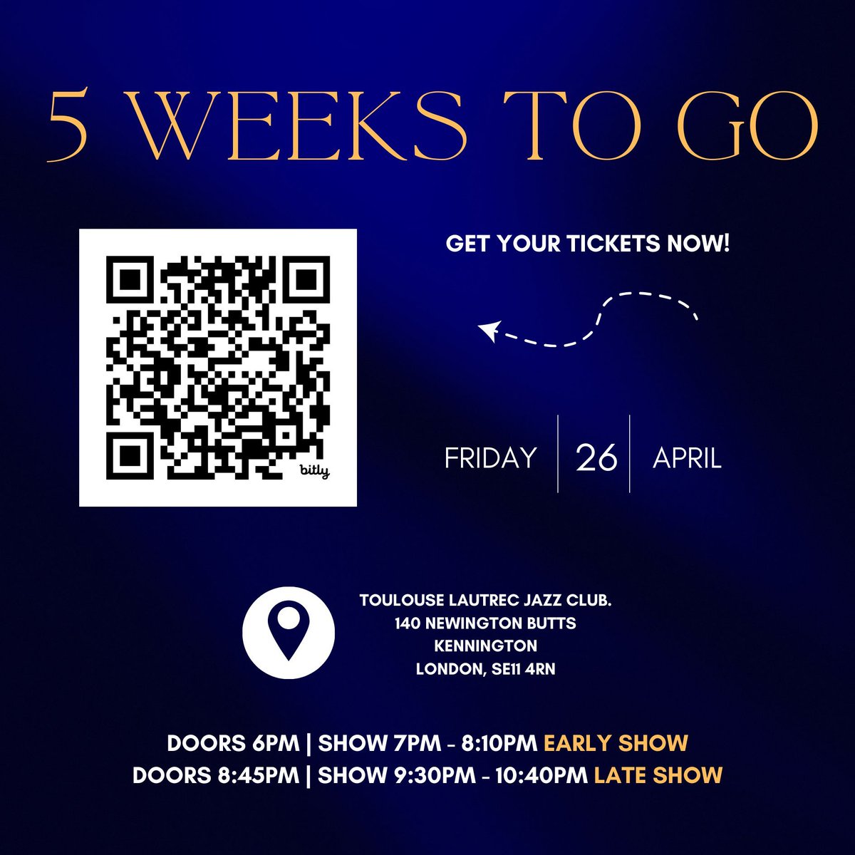 In just 5 weeks, something really exciting is happening – my album launch gig at the fabulous Toulouse Lautrec Jazz Club in London on Friday, April 26th! 🌟✨

Sam Leak 🎹 Steve Taylor 🥁 Rob Statham 🎸 

#AlbumLaunch #LondonJazzScene #ukjazz #londonjazz #jazzsax