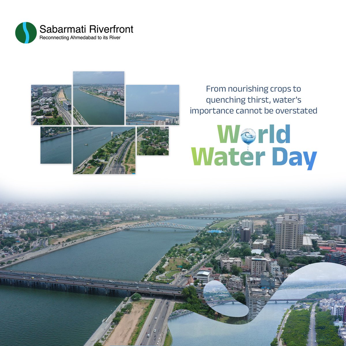 On #WorldWaterDay , let's recognize rivers' vital role in sustaining life and pledge to preserve them, ensuring clean water for all. #savewater #waterconservation #CleanWaterForAll #waterislife #riverfront #ahmedabad