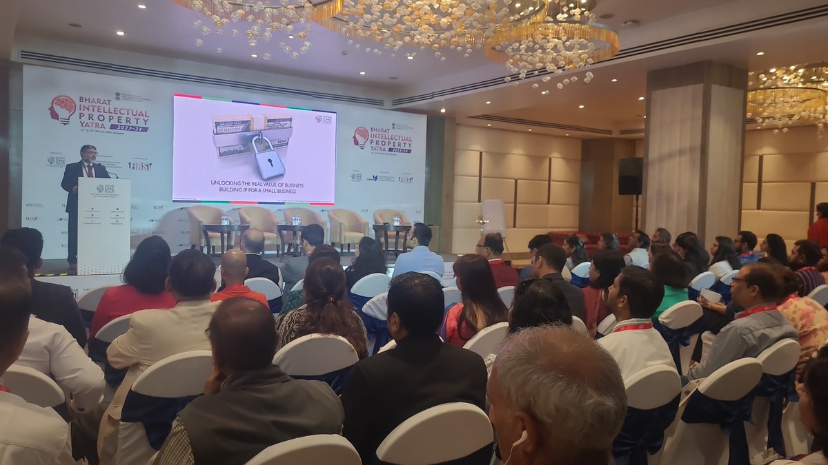 SMEForumIndia's tweet photo. Workshop on Big Branding for Small Business - Rupees 100 Crore Business Model for MSMEs utilising IP by Shri @VKwuthoo, President, India SME Forum in Gurgaon today, 22nd March 2024
#bharatipyatra #ipyatra #intellectualpropertyrights #msmeindia #indiasmeforum https://t.co/gKCGQ7UAET