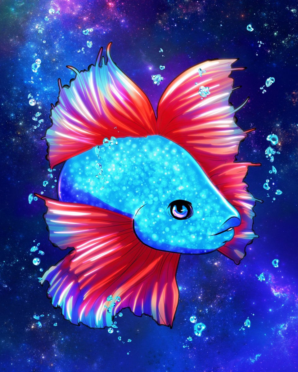 Anime style Betta Fish.  I've been wanting to draw more creatures.  Think I'll play around with trying to chibi-fy some fish next.

#animefish #fish #fishart #sealife #bettafish #betta #underwater #illustration #animeillustration