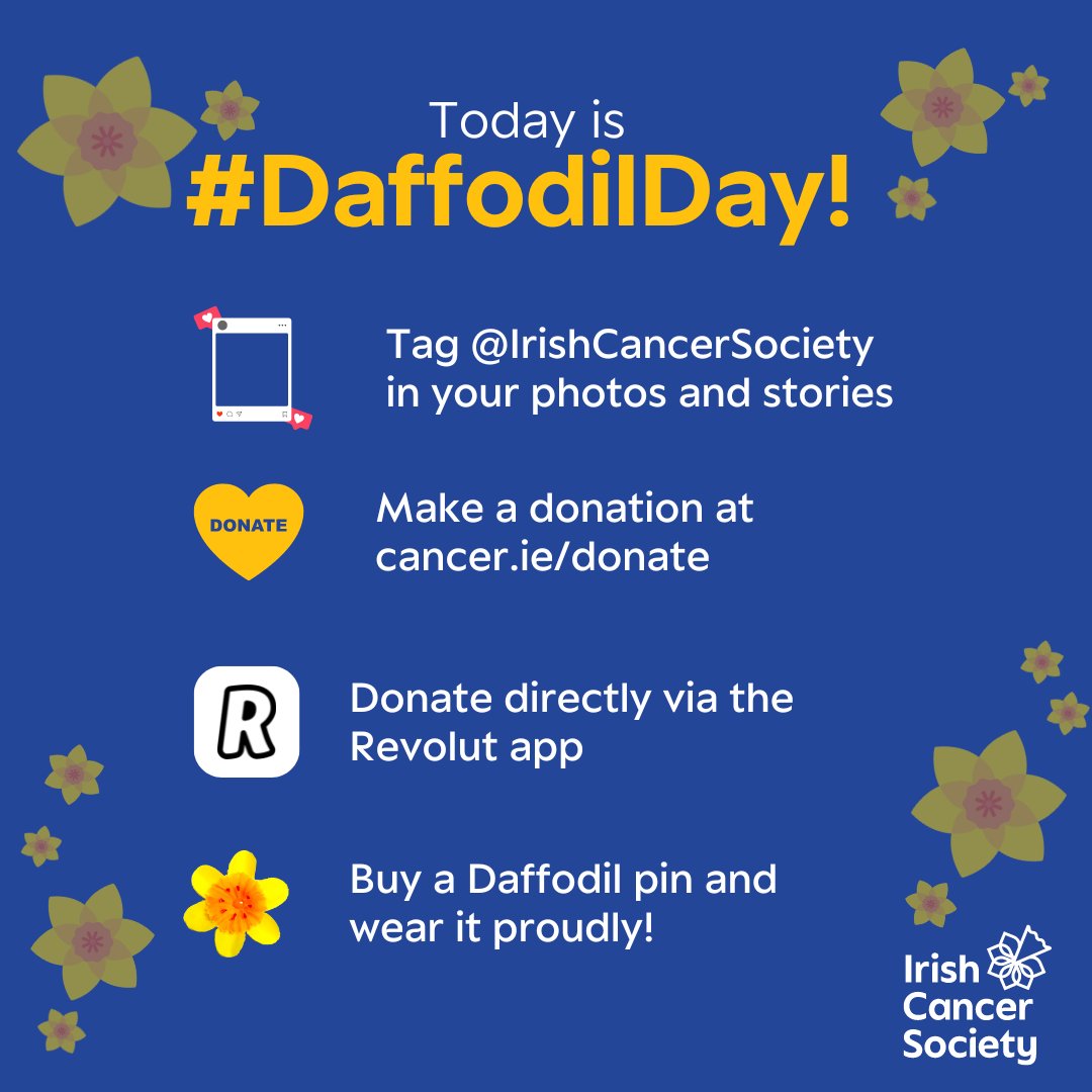 Today is #DaffodilDay - the day we come together to go all in against cancer Your support today is what makes each of our vital services possible. As demand for our key services is increasing we need you more than ever! Show your support & please say hi if you see us today! 💛🌻