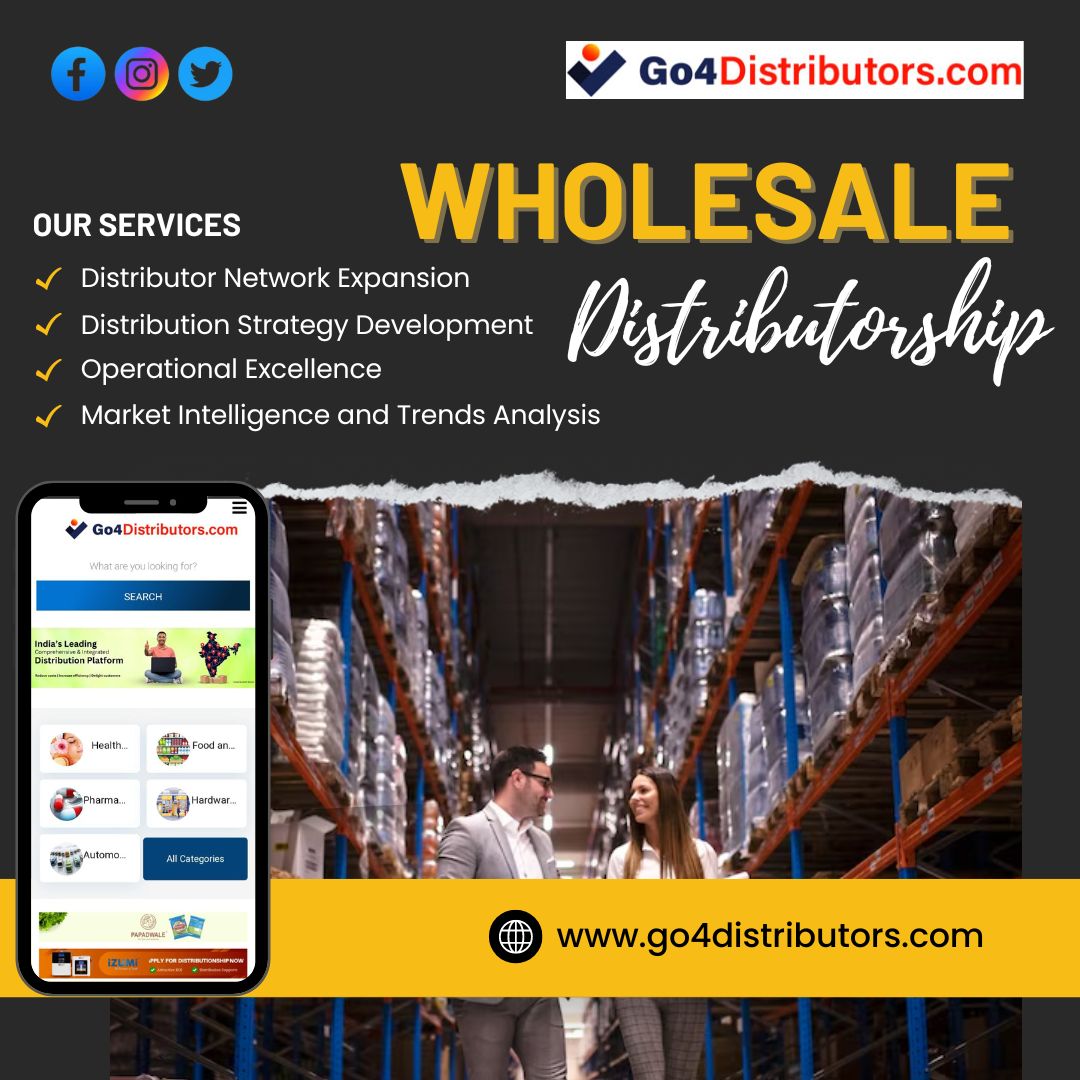 Go4distributor's tweet image. Wholesale Distributorship and What Is the Process of Distributorship?

Visit:-shorturl.at/acerY

#appointdistributors #getdistributorship #distributionopportunities #franchise #dealershipopportunities #wholesaledistributorship 
#LowCostBusinessOpportunities #go4distributors
