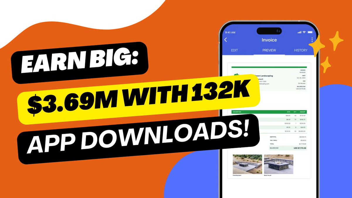 pietro_messineo's tweet image. ChatGPT
⚠️💼 Invoice App Alert! 💼⚠️

In just 3 months, this game-changer has:
* Earned $3.69M 
* From just 132K downloads

All you need to know for this last app idea of the week: 
youtu.be/ue22uBvRinE

#indiedev #appideas #swift #app #invoice