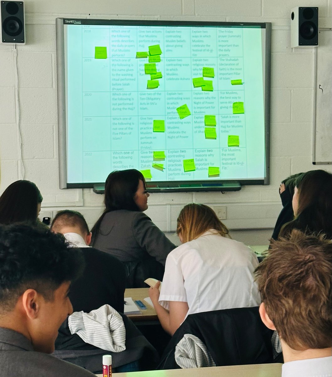 GCSE Religious Studies using exam grids to plan answers to past paper questions 🤓 One of the best revision tools is to access past papers and familiarise yourself with exam questions! #GCSEReligiousStudies #revision <a href="/NorthBromsgrove/">North Bromsgrove High School and Sixth Form 🌈</a>