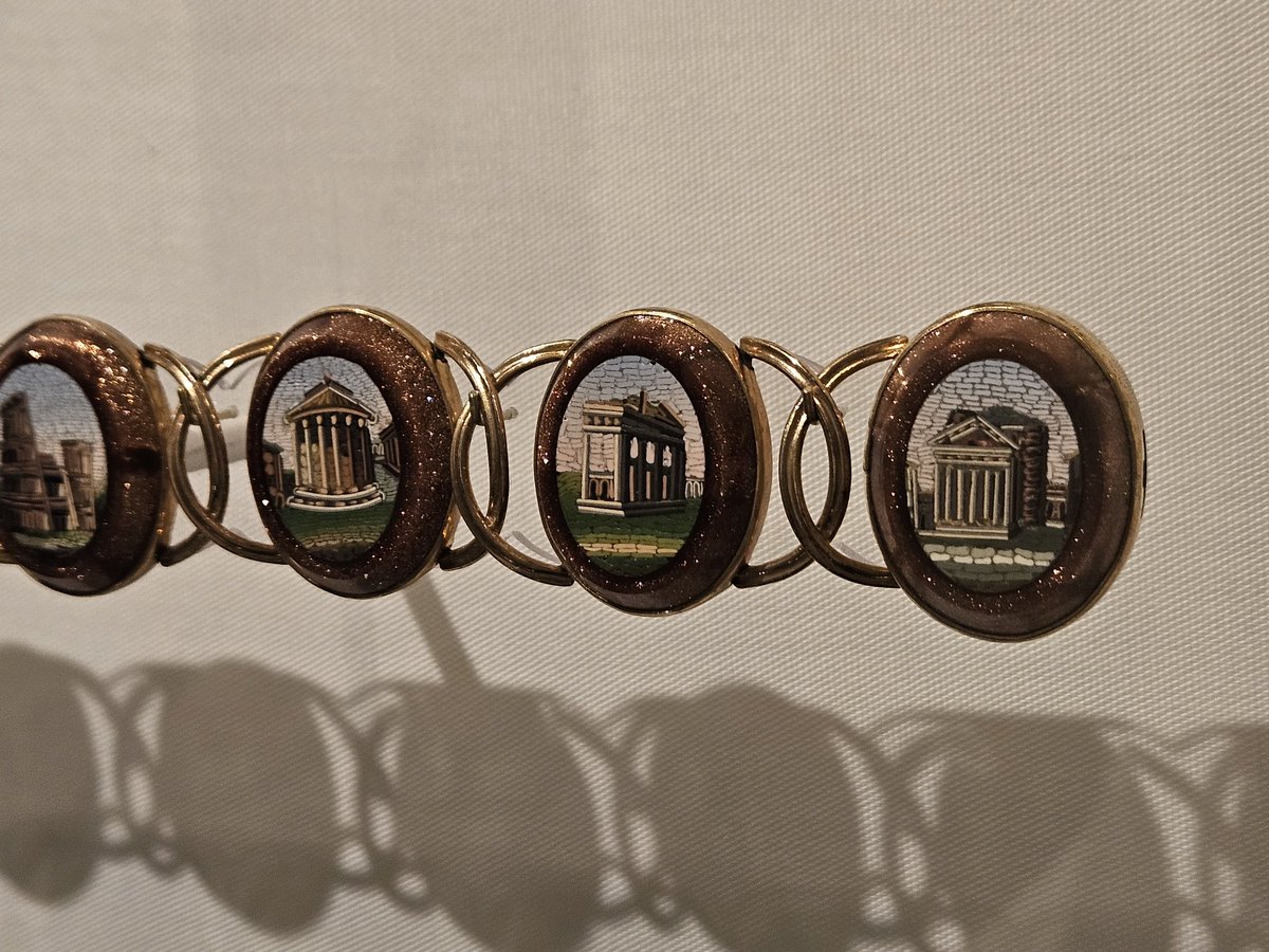 Italian classical-revivalism micromosaic jewelry I saw today