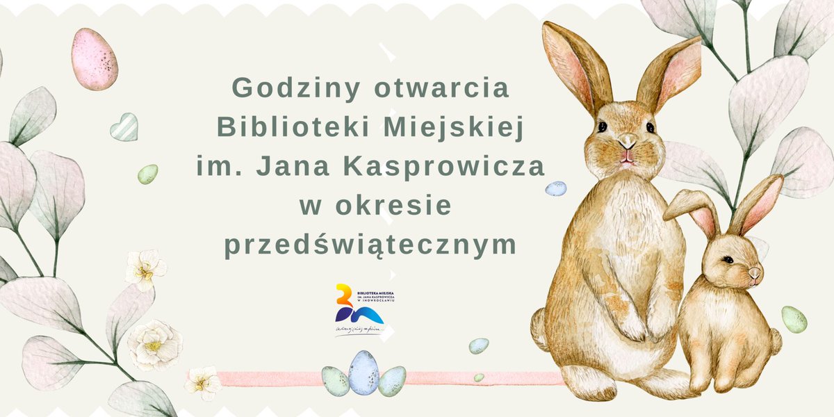 Godziny otwarcia książnicy w okresie przedświątecznym - #bmjkinowroclaw #inowroclaw #biblioteka - jan-kasprowicz.bmino.pl/godziny-otwarc…