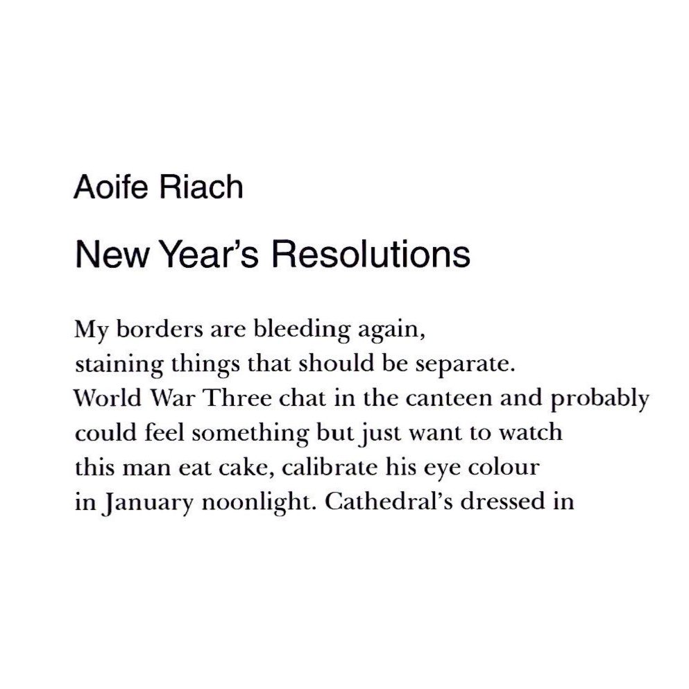 ‘If poems are prayers, what do I worship?’ —- 🌟 ‘New Year’s Resolutions’ by Aoife Riach, Channel Issue 9 🌟 channelmag.org/current-issue/