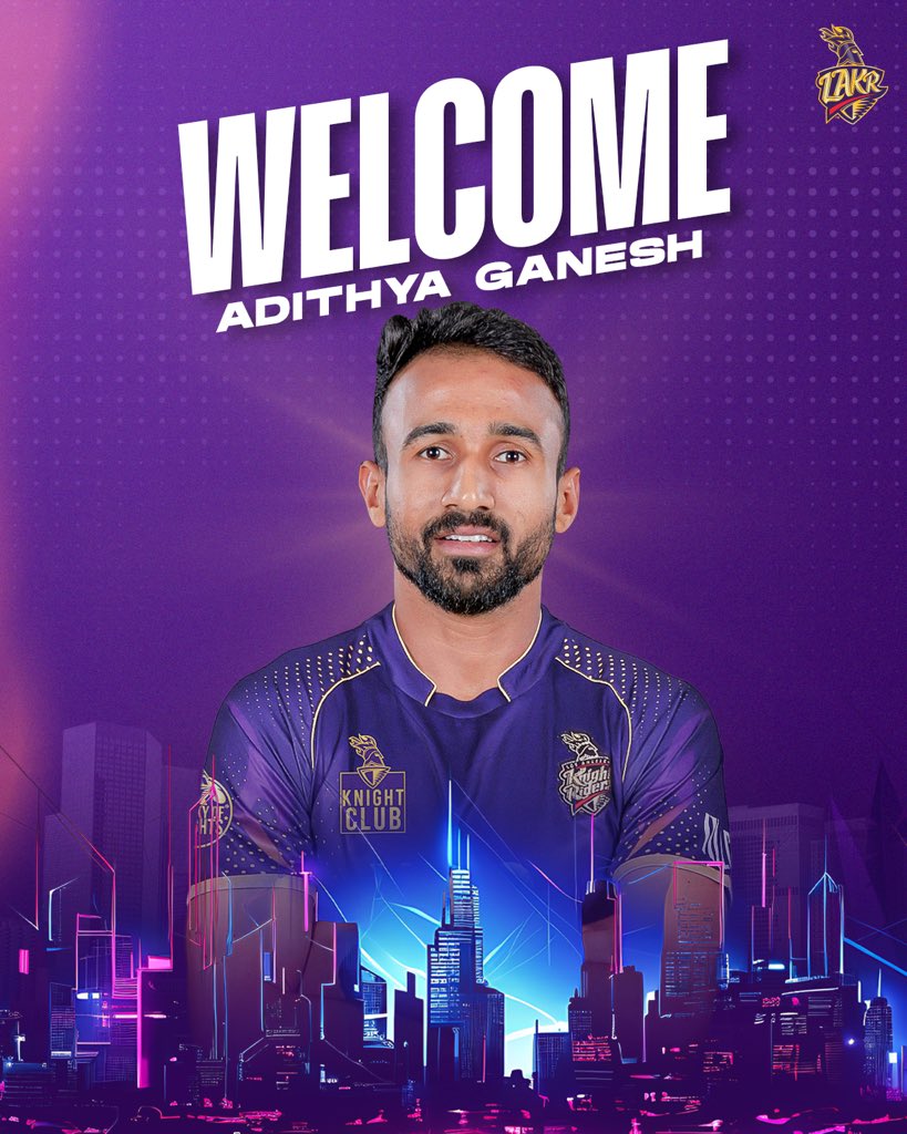 Adding more batting fire to the #GalaxyOfKnights - welcome, Adithya Ganesh! 🔥