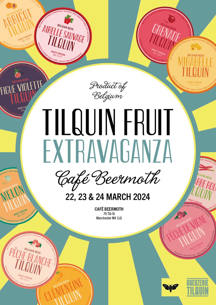 Tilquin Fruit Extravaganza is starting today in Manchester, at @CafeBeermoth !