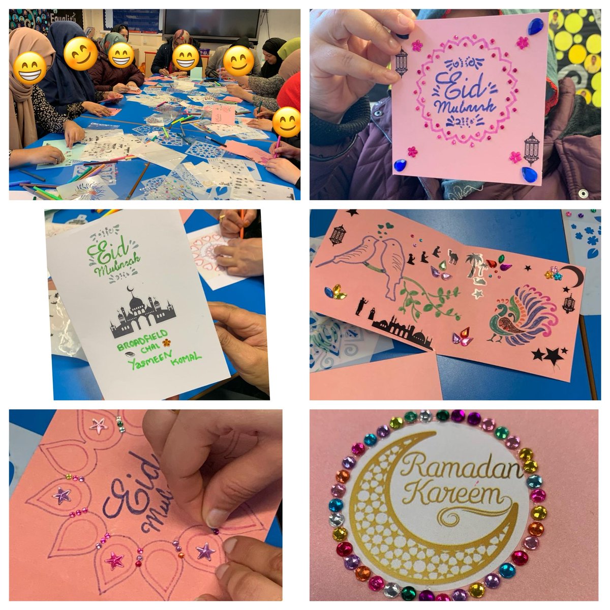 @BroadfieldPri CHAI over the last two sessions mums have been learning arts and crafts skills they have made lovely #ramadan #eid cards and wooden hanging decors. #ConfidenceBuilding #ReducingIsolation #ParentalEngagement