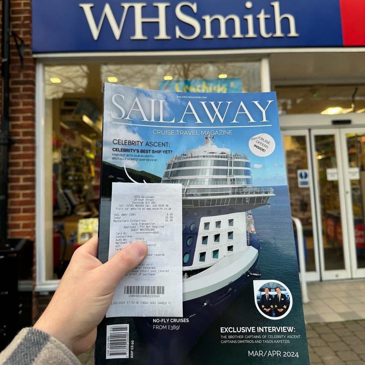 Proud Moment! You can now buy Sail Away Magazine in WHSmith Stores across the UK! 💙🛳️🌊📖

#sailawaymagazine #cruisemagazine #cruiseship #cruisevacation #cruiseholiday #cruiseuk #whsmith #travelmagazine #ORCA