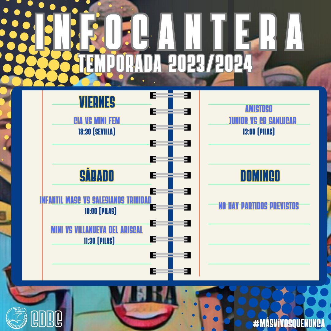 🟡🔵 INFOCANTERA 🟡🔵

Estos son los partidos programados para nuestra cantera durante este fin de semana.

#MÁSVIVOSQUENUNCA