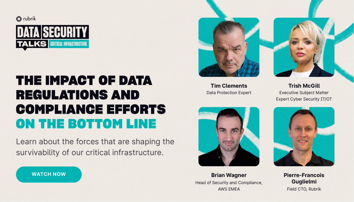Learn the impact of NIS2 and how to prioritise data security projects with this one-of-a-kind expert panel of industry leaders: rbrk.co/3RL4eLR
