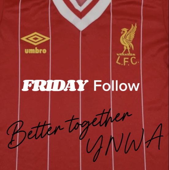 #lfcfamily #lfc #YNWA #LiverpoolFC #walkon #fridayfollow #friday #BetterTogether 
 
Like, comment, repost & follow back……YNWA (should need no explanation)

Respect everyone…..Better together.

Leave no LFC supporter behind
