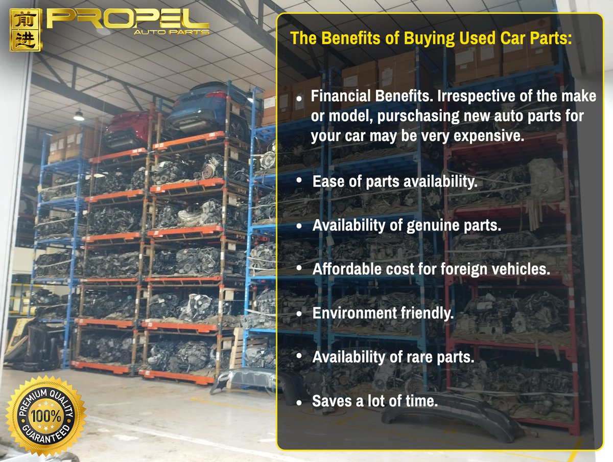 The Benefits of Buying Used Car Spare Parts!!

#TrustedSupplier #UsedCarSpares #PropelAutoParts #SalvageYard #Singapore