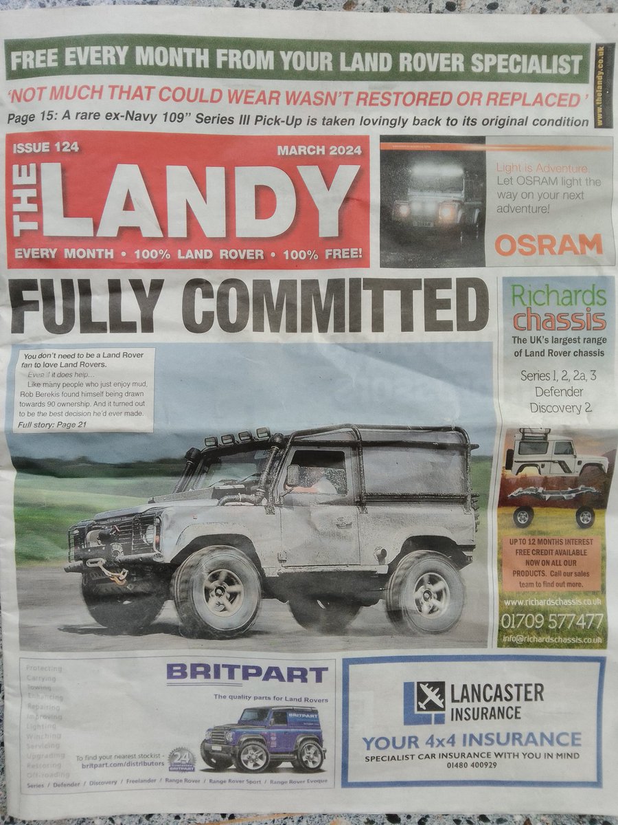 Our March issue of 'The Landy' has arrived.100% Landrover 👌🏿.

#AfricaByRoad