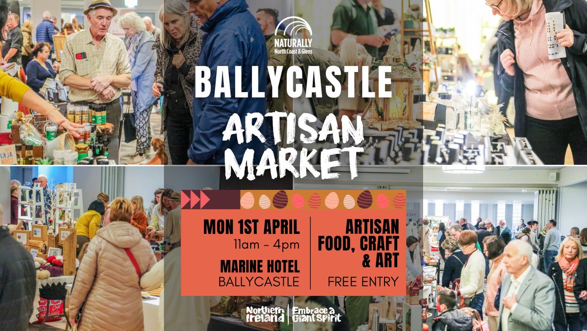 NNCG (@naturallyncg) on Twitter photo We are looking forward to our first Artisan Market of 2024, on Easter Monday 1st April, in the <a href="/marinehotelni/">Marine Hotel Ballycastle</a> pop the date in your diary and pop in if you’re in the area! We are looking forward to our first Artisan Market of 2024, on Easter Monday 1st April, in the <a href="/marinehotelni/">Marine Hotel Ballycastle</a> pop the date in your diary and pop in if you’re in the area!