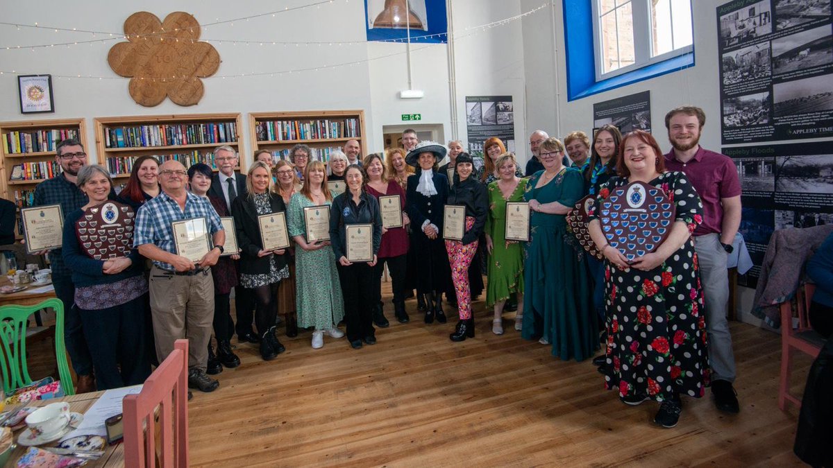 During my year as High Sheriff I have had the privilege to meet so many wonderful charities & voluntary groups. I was delighted to be able recognise & 🙏some of these fantastic organisations at an Awards Ceremony & afternoon cream tea hosted by The Appleby Hub. #Cumbria