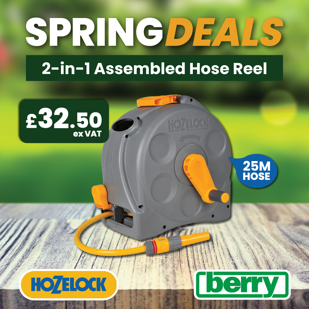 Hozelock 2415 2-in-1 Hose Reel inc. 25 Metre Hose