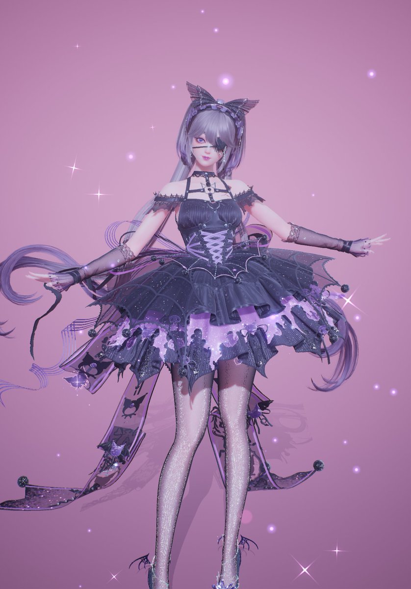 kuromi dress Sanrio Kuromi Costume from Hello Kitty for Kids – Wanna Party main image 1