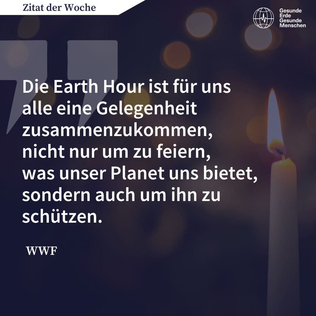 Dieses Zitat von @Chris_Conner_, einem der Initiatoren der #EarthHour des @WWF, zeigt: Wir haben viel zu verlieren. Das klingt erst mal negativ, darin steckt aber eine positive Botschaft. Die Erde bietet uns viel - eigentlich alles, was für ein gutes und gesundes Leben nötig ist.
