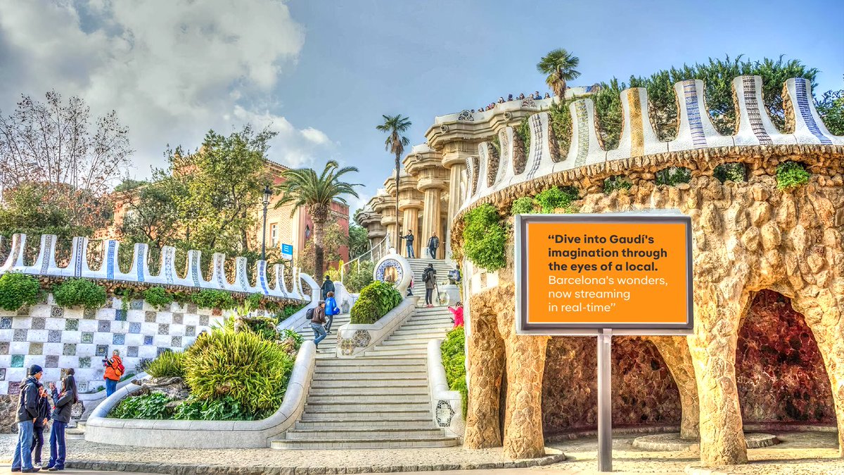 #Barcelona, home to #Gaudí's masterpieces like Park Güell, attracts 4M visitors yearly. With #MPAX's POV #livestreaming and integrated translators - you could join local guides, breaking barriers of language & distance. Explore the world, anytime, anywhere! #travel #wearables