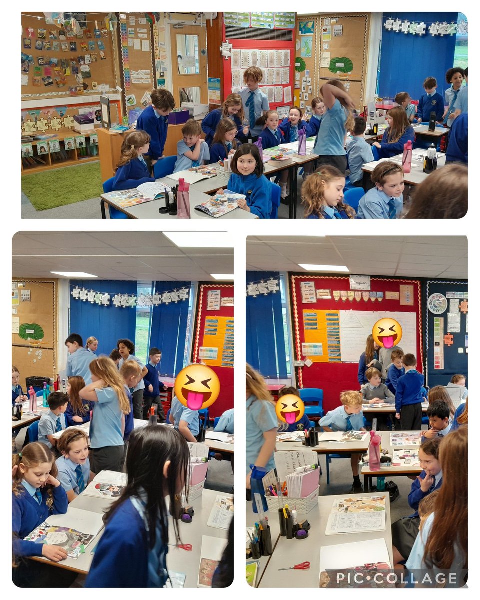 Year 4 worked really hard yesterday, creating wonderful collages that represent their personalities, skills and interests. At the end of the day each class put on an art show for the other to show off their work!
