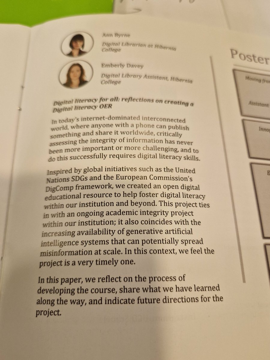 I had a great time at the #ASL2024 conference yesterday with  Emberly Davey  learning from others, meeting colleagues, and sharing information about our Digital Literacy OER available here: tinyurl.com/iaschibernia
