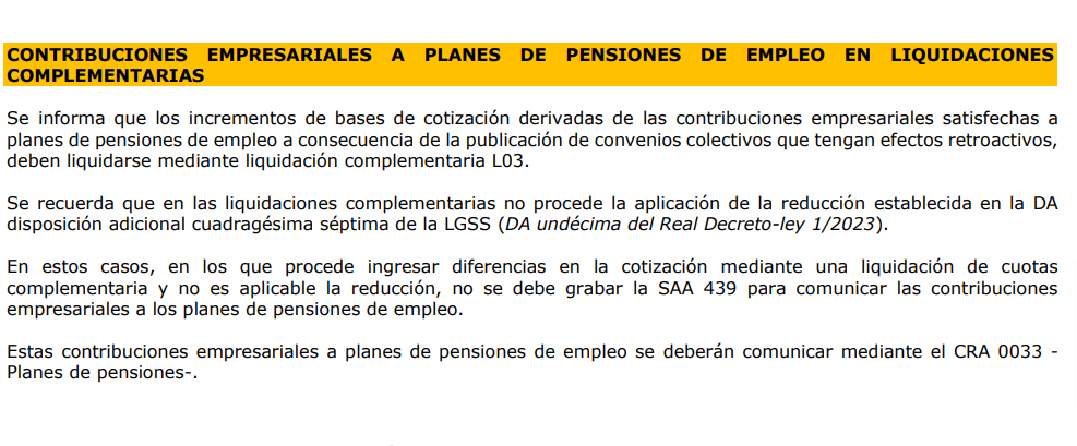 Llegamos al apartado de la vergüenza(allí en la última página para ver si cuela) y es el hecho de que las diferencias por los atrasos de las aportaciones a los planes de pensiones del sector de la construcción te dicen que COTIZAN. Asi en toda la cara.