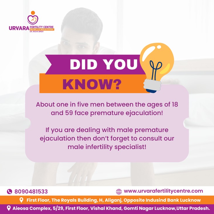 Premature ejaculation is one of the causes of male infertility! Don't let premature ejaculation dampen your confidence. Seek effective solutions today at Urvara Fertility Centre!

 #PrematureEjaculation #MaleInfertility #FertilitySolutions #UrvaraFertilityCentre