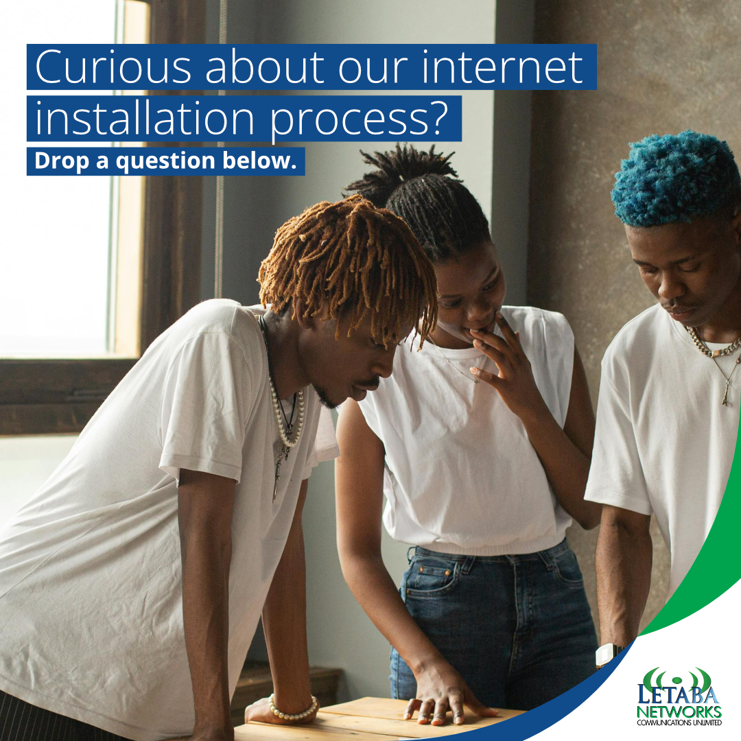 LetabaNetworks's tweet image. 🔍 Curious about our internet installation process? Drop a question below, and we&apos;ll explain how we ensure a seamless setup experience for our customers. #InternetInstallation #LetabaNetworks