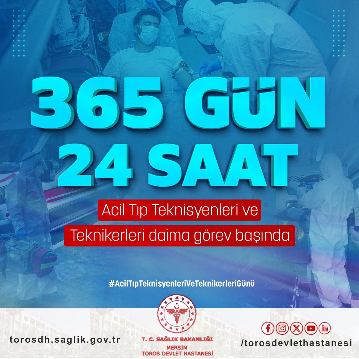 Mesleğini özveriyle icra eden tüm Acil Tıp Teknisyeni ve Teknikerlerimizin 22 Mart Acil Tıp Teknisyenleri ve Teknikerleri Günü kutlu olsun.