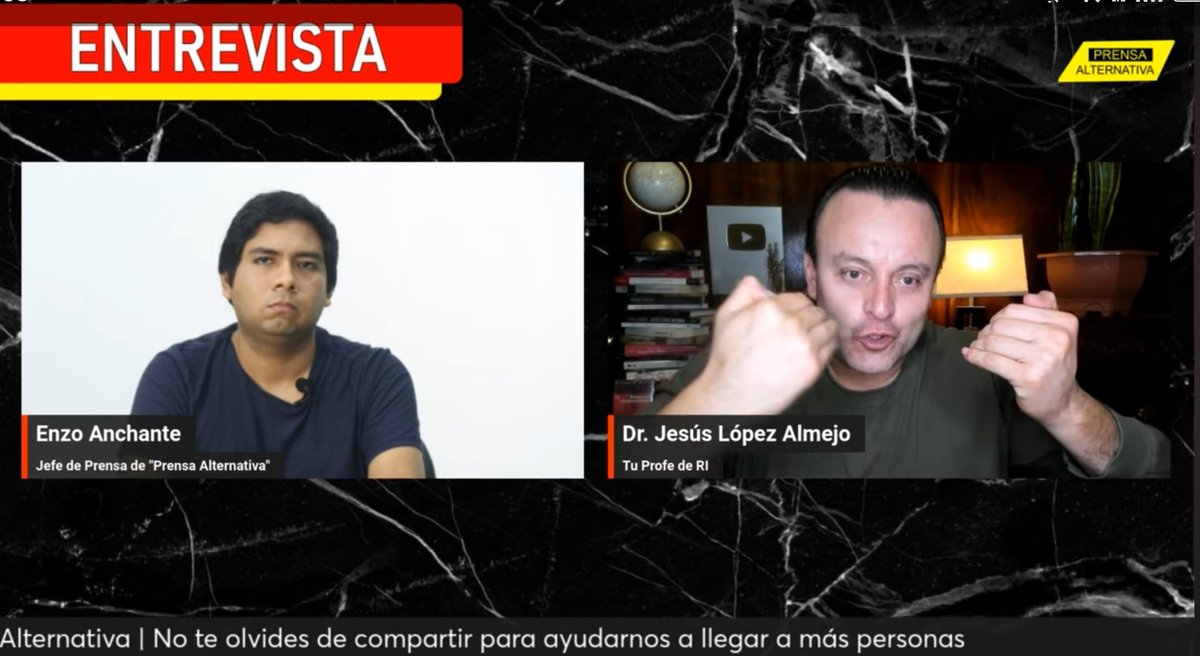 Jjlopez_almejo's tweet photo. 🔴 Agradezco al equipo del canal peruano, #PrensaAlternativa, de #JuanJoséElJota, por esta agradable charla acerca de la #OTAN en #Ucrania con #EnzoAnchante.
✍️ Explico la cuestión Ucraniana desde los paradigmas #constructivista, #realista y #neoinstitucional
👇 https://t.co/TvMuyYWU1q