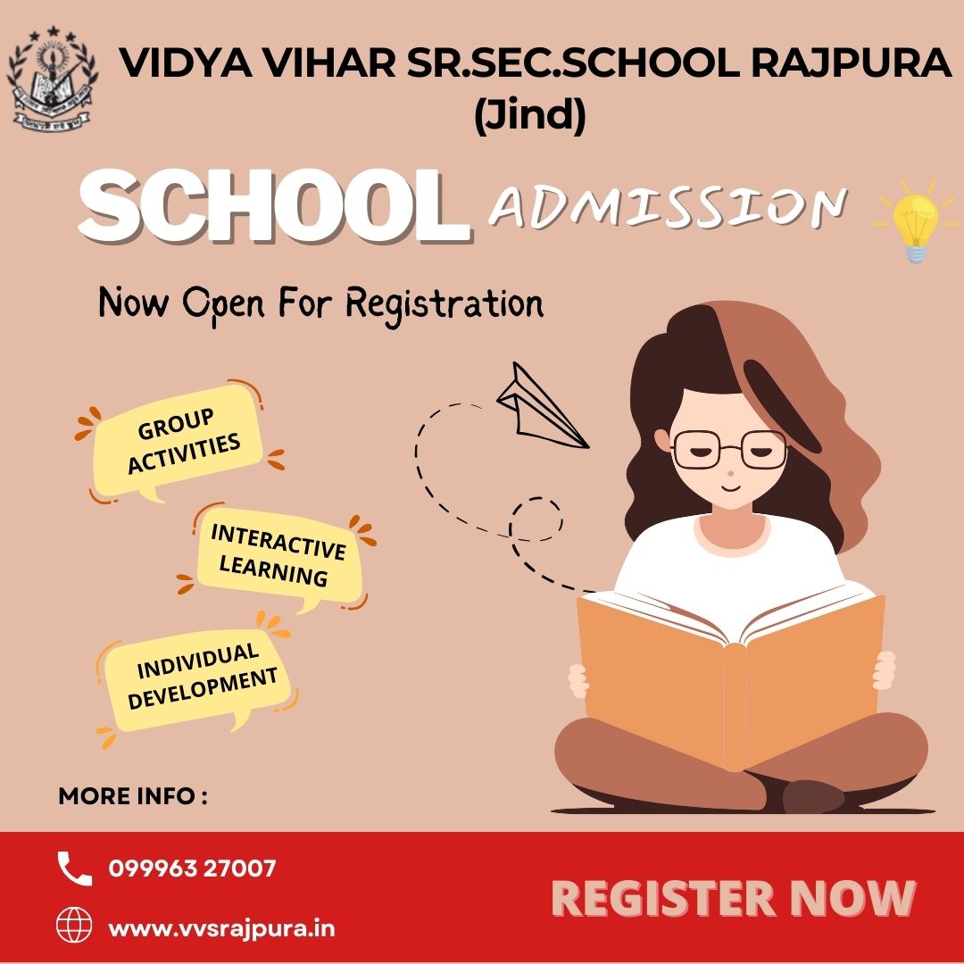 🎓 Admission for 2024 now open at Besst school in Vidya Vihar School! Secure your child's future with us.

Contact us:
📞 : 09996327007
📧 : vidyaviharssschool@gmail.com
📍 : VPO Rajpura(bhain) Jind Haryana

#VidyaViharSchool #AdmissionsOpen #2024Admissions #Education #EnrollNow