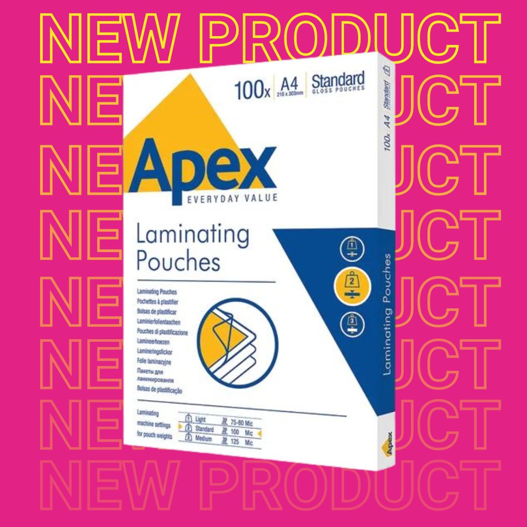 NOW IN STOCK! You asked, we listened and we now stock Apex Laminating Pouches on our website. As with all of our stationery products, these are tried and tested by our team here at Stinkyink.com. Perfect for notices, photos and every day use.