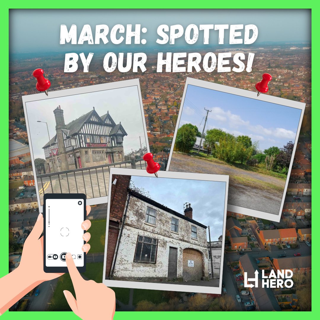 Derelict buildings? Not on our watch, Land Heroes!  These March snapshots show us areas in need of some love. Do your part! Get the Land Hero app,  snap a pic, earn rewards, and help us revitalise our community! #LandHero #derelict #emptyhomes 

Download: landhero.org