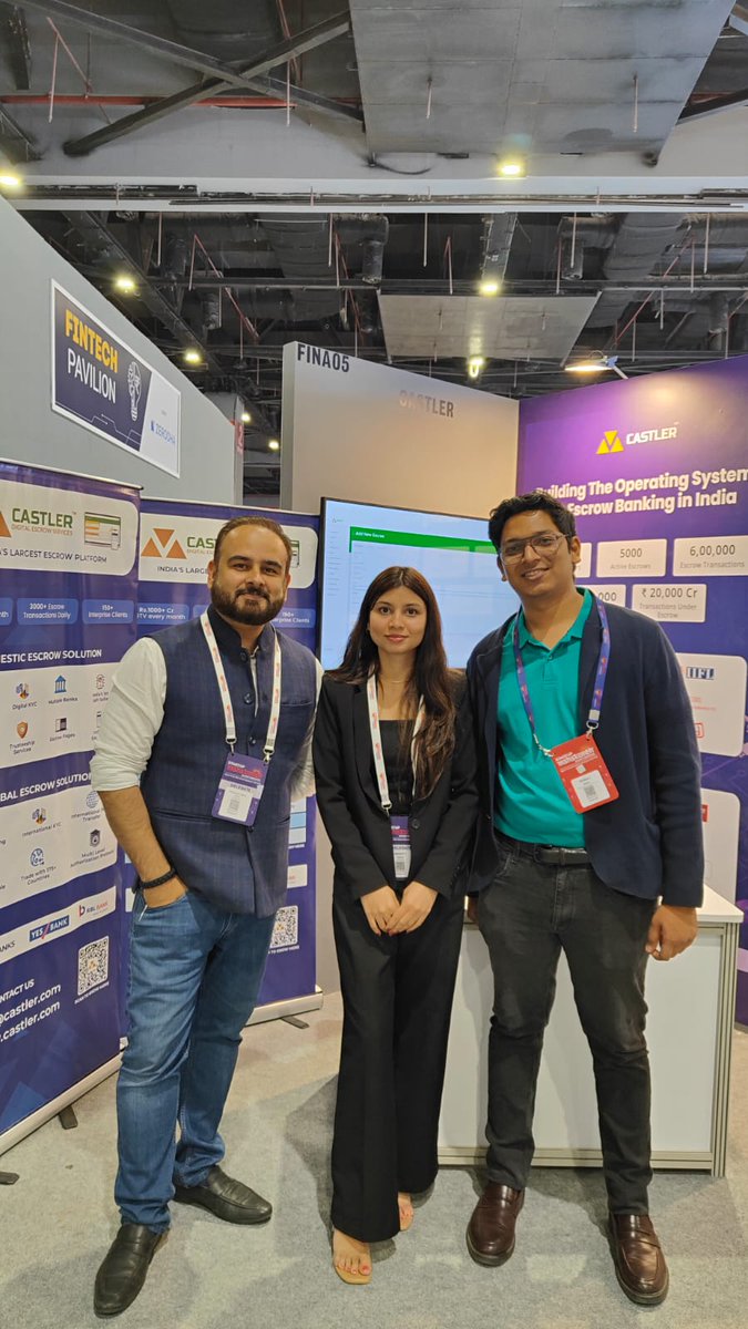 Castler had a fantastic experience participating in the massive #startup event, Startup Mahakumbh .

#StartupMahakumbh #BharatInnovates #FutureEntrepreneurs #EmergingStartups #StartupEcosystem #fintech #escrow #banking